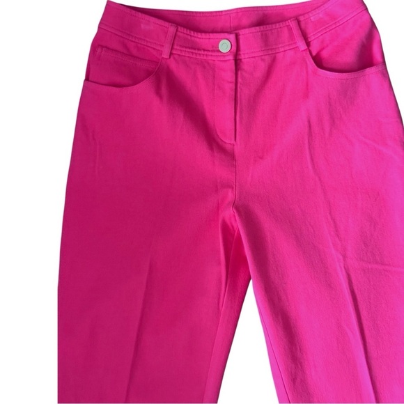 St. John Sport Pink Straight Leg Mid Rise Dressy Pants Size 4 - Picture 5 of 13